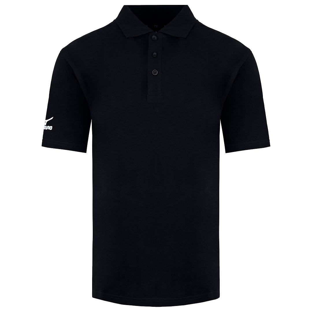 Mizuno Pro Kinder schwarzes Golf Polohemd Image