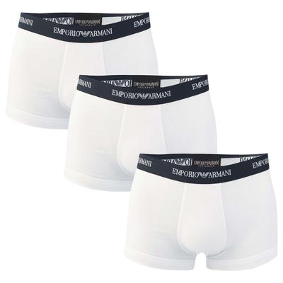 Armani 3er-Pack Herren Core Logo Boxer Briefs in Weiß