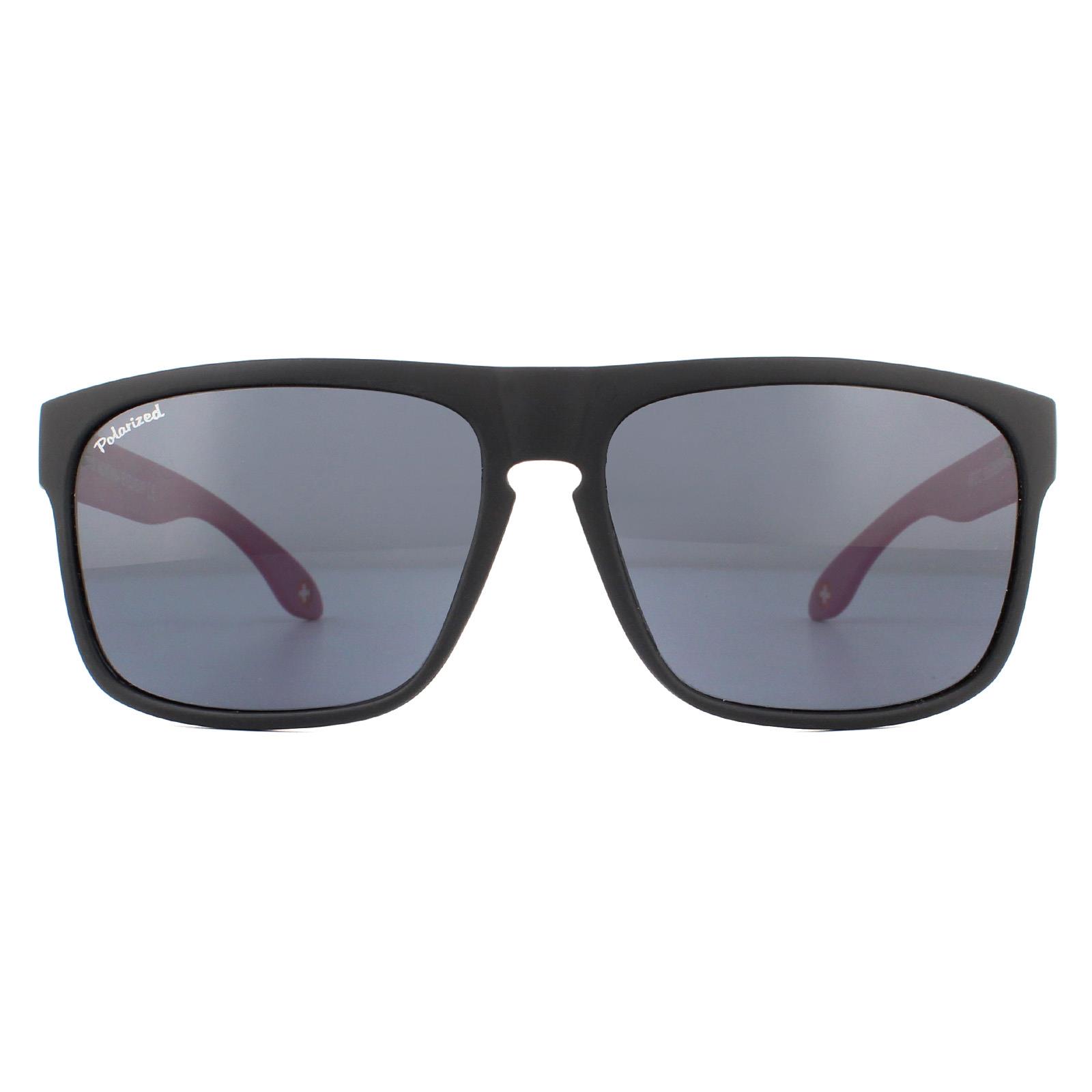 Montana Sonnenbrille MP37 C Schwarz mit Rosa Gummi-Tuch Schwarz Polarisiert Image