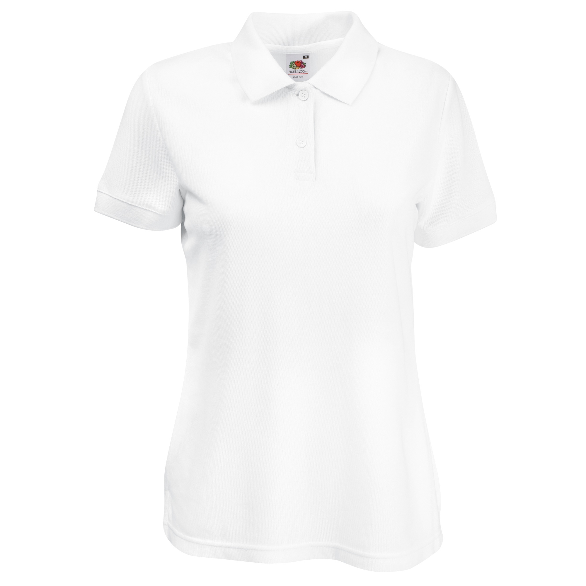 Fruit Of The Loom Womens Lady-Fit 65/35 Kurzarm-Poloshirt (Weiß) Image