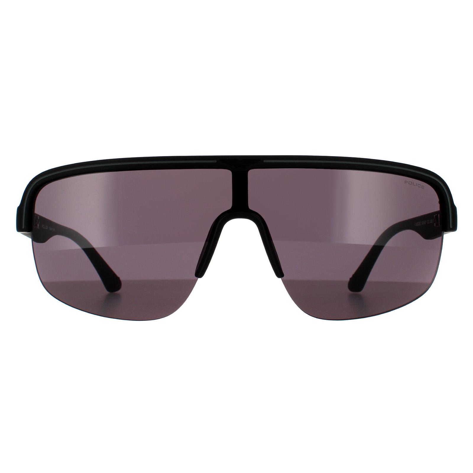 Police Semi Rimless Mens Matte Black Smoke Grey 90041091 Image