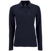 SOLS Womens/Ladies Perfect Long Sleeve Pique Polo Shirt (French Navy)