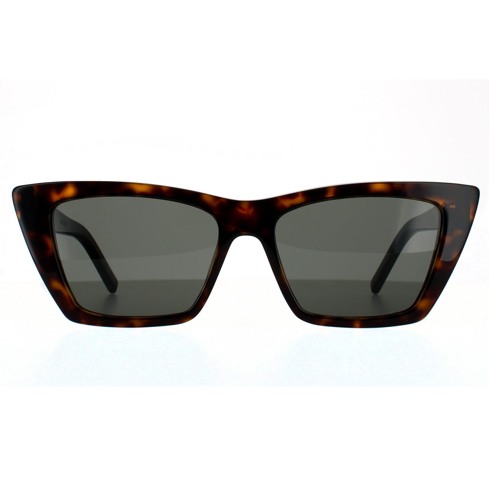Saint Laurent Cat Eye Damen dunkle Havanna grau Sonnenbrille Image