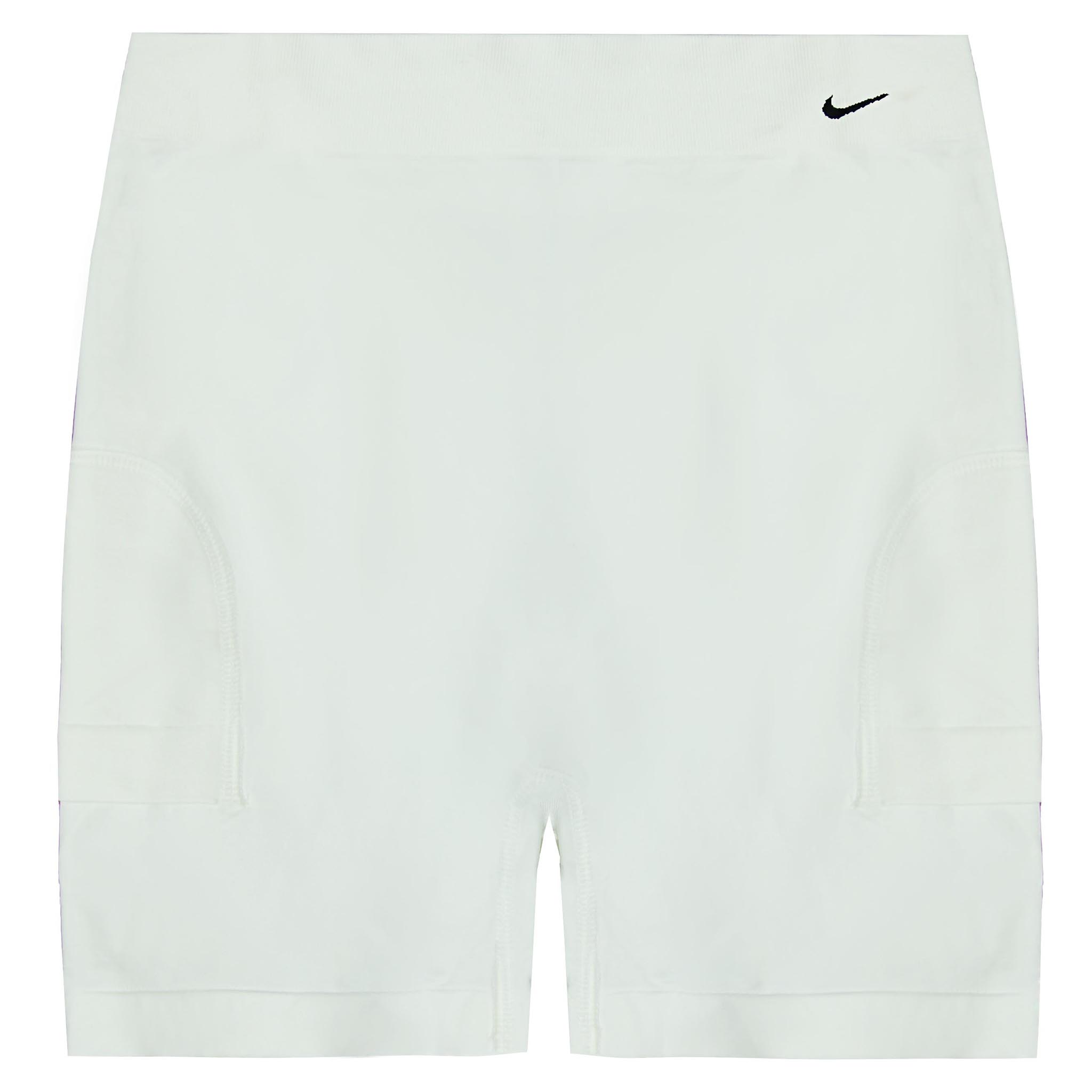 Nike Dri-Fit Nahtloses Shorts Training Laufen White Womens Gym Bottoms 241080 102 Image