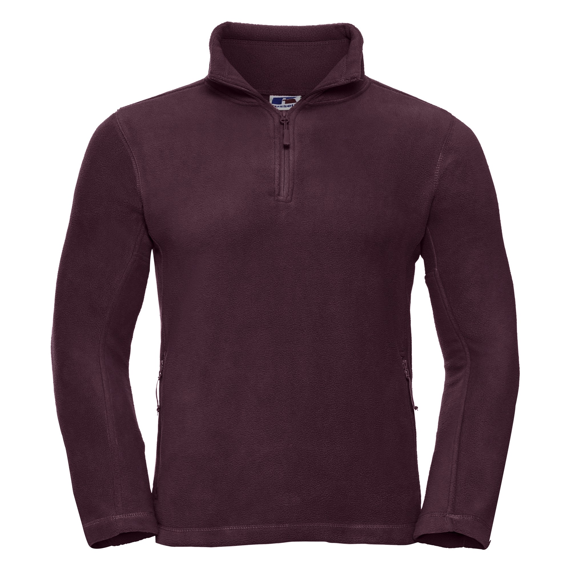 Russell Herren 1/4 Zip Outdoor Fleece Top (Burgund) Image