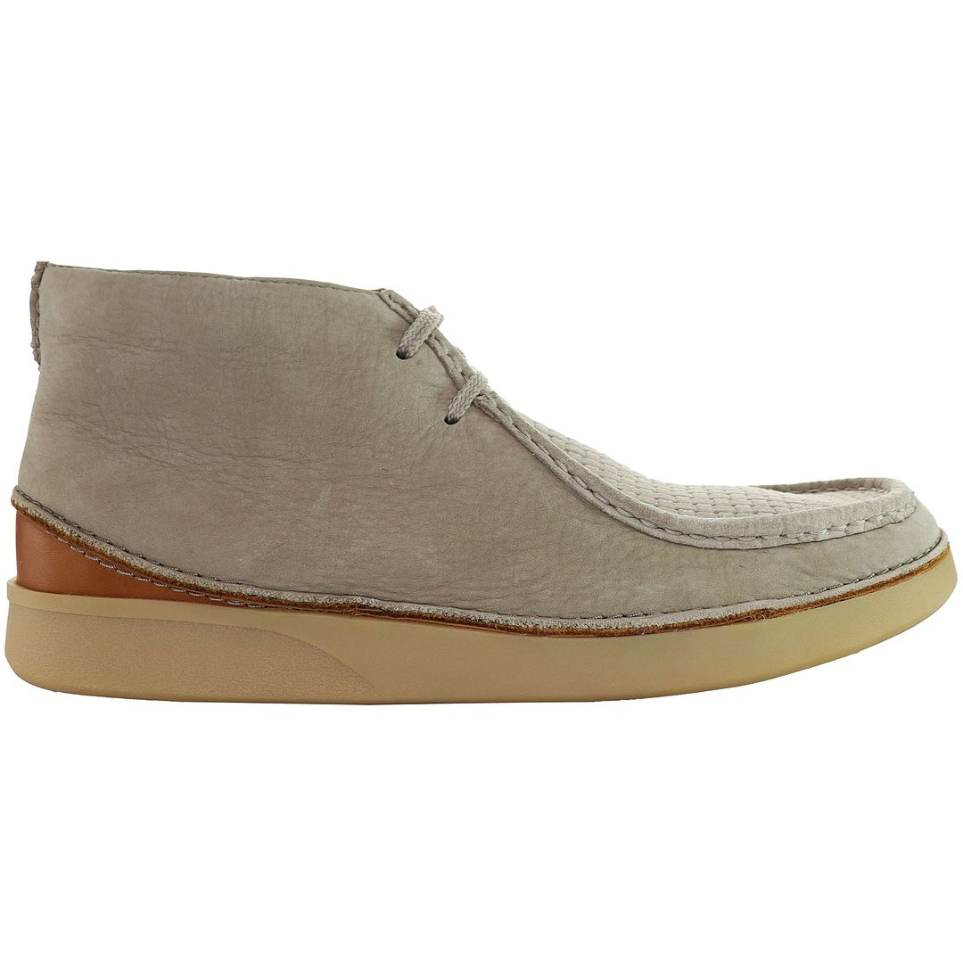Clarks Oakland Mid Mens Beige Stiefel