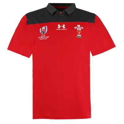 Under Armour Rugby World Cup Lose Kurzarm Red Mens Polo Shirt 1341608 600