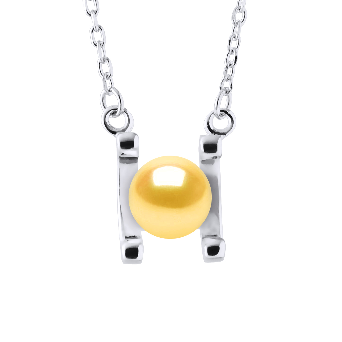 SYMBOL Halskette Süßwasserperle 7-8mm Golden 925 Image