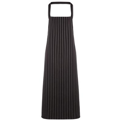 Premier Ladies/Womens Stripe Apron (2er-Pack) (Schwarz/Grau)