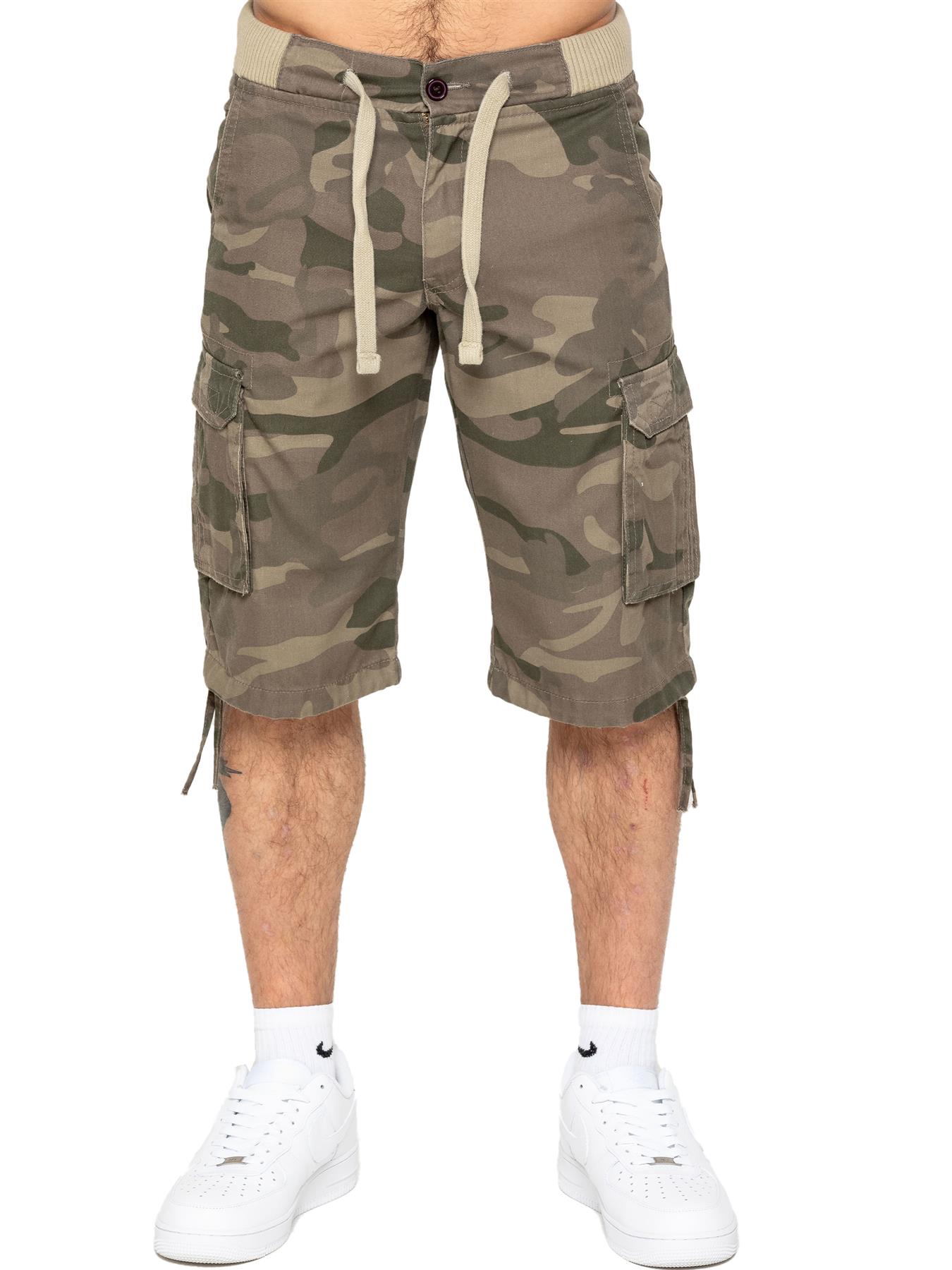 Enzo | Herren Cargo Combat Camo Shorts Image