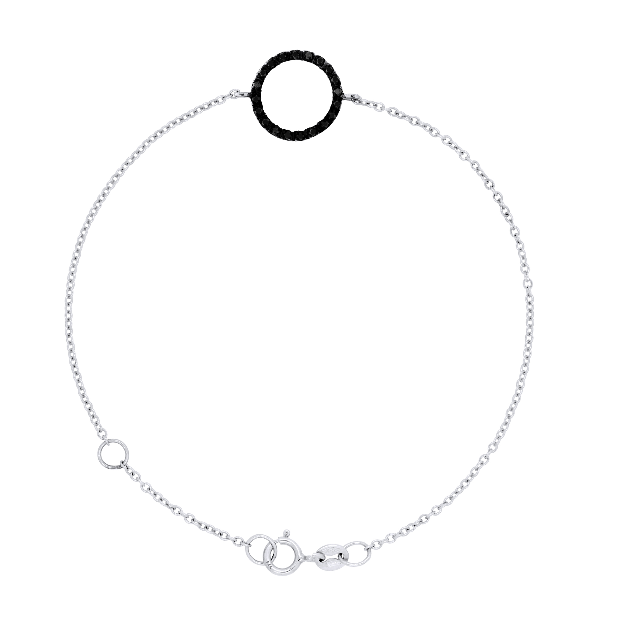 DIADEMA - Armband - Weißgold - Diamanten - Schwarz