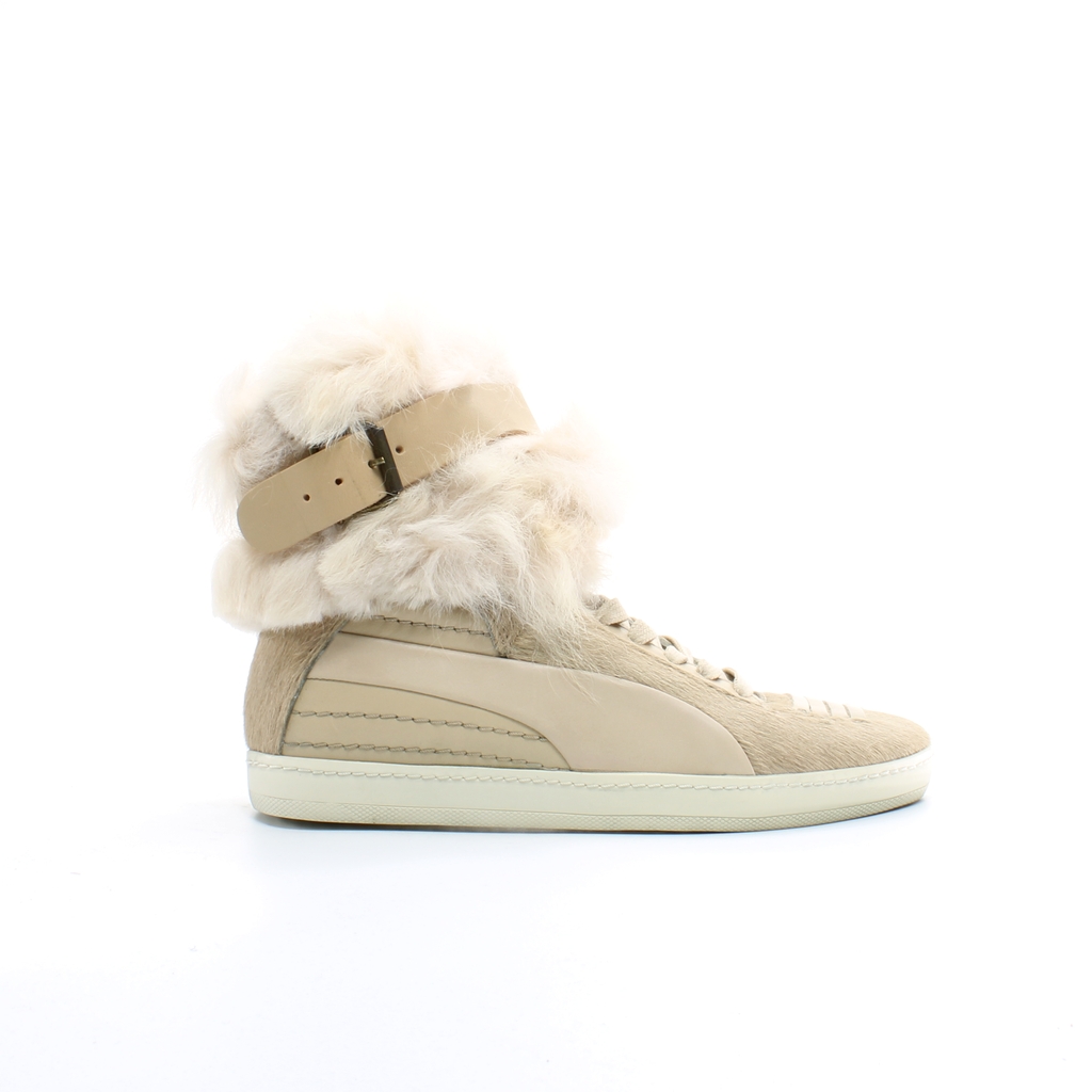 Puma Alexander McQueen Joustesse Buckle Beige Leder Womens Trainer 353871 03
