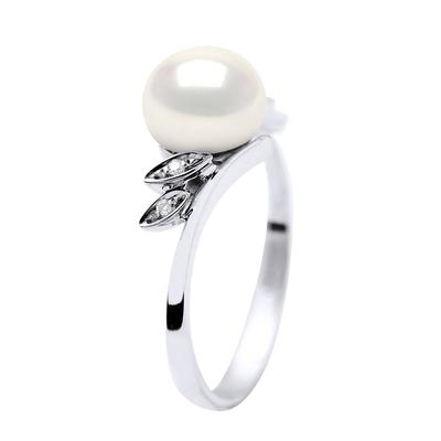 DIADEMA - Ring - Weißgold - Echte Süßwasserperlen - Weiß Image