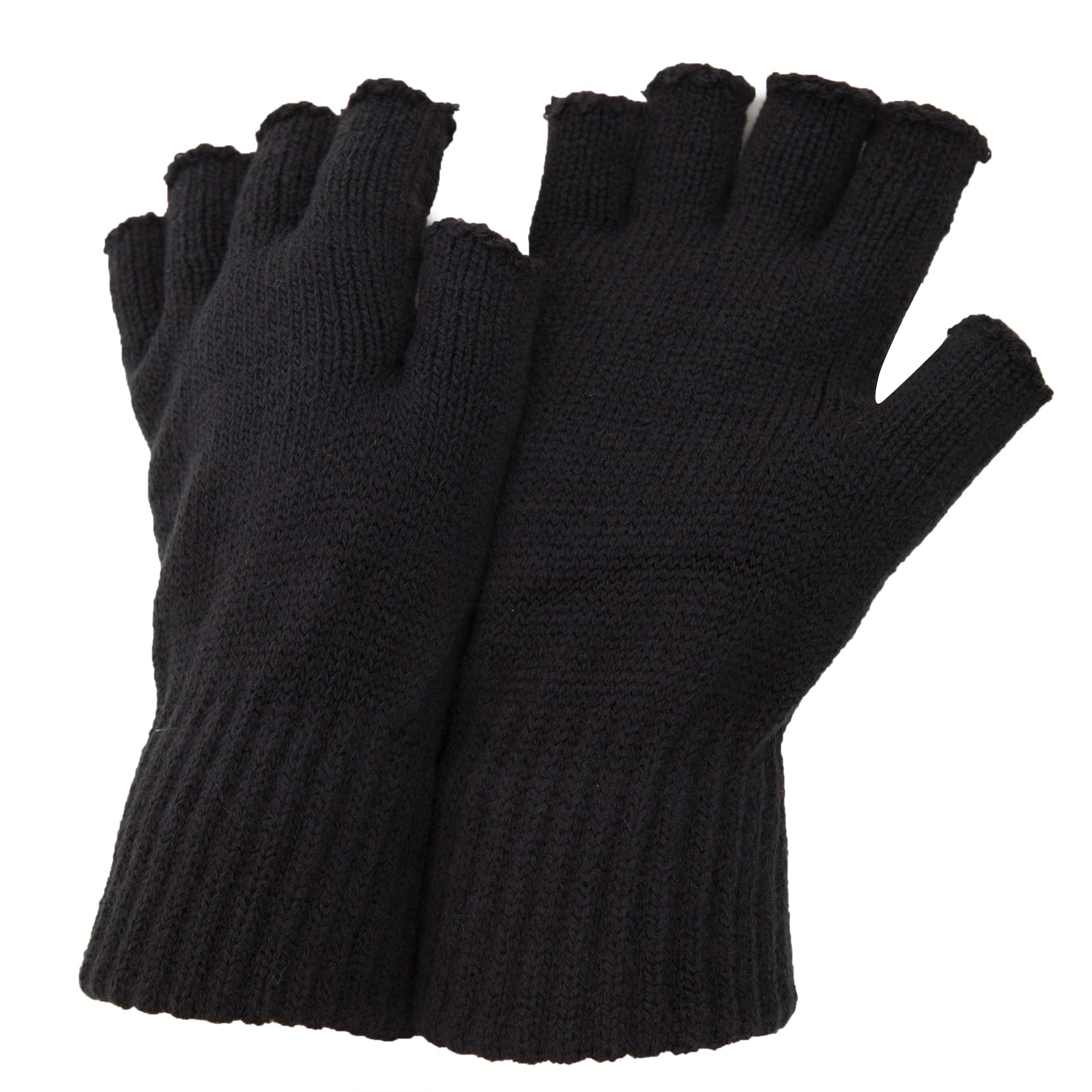FLOSO Herren Fingerlose Winterhandschuhe (Dunkelgrau) Image