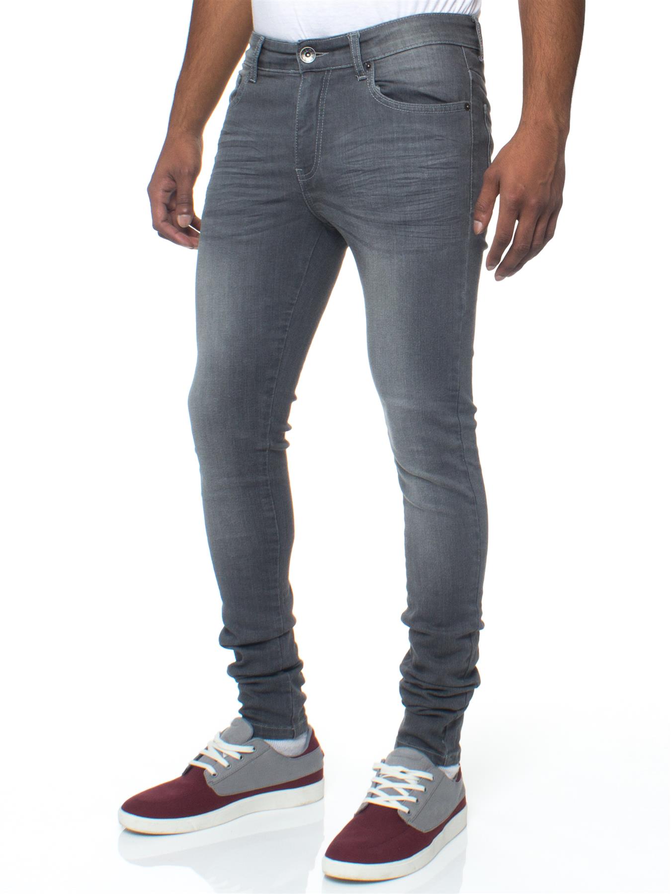 Enzo Herren Skinny Super Stretch Denim Jeans Image