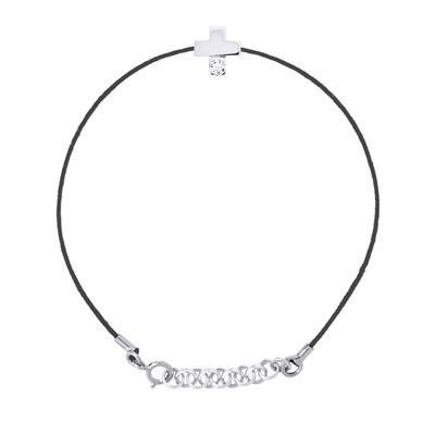 DIADEMA - Armband - Schwarzes Nylon - Echter Diamant Image