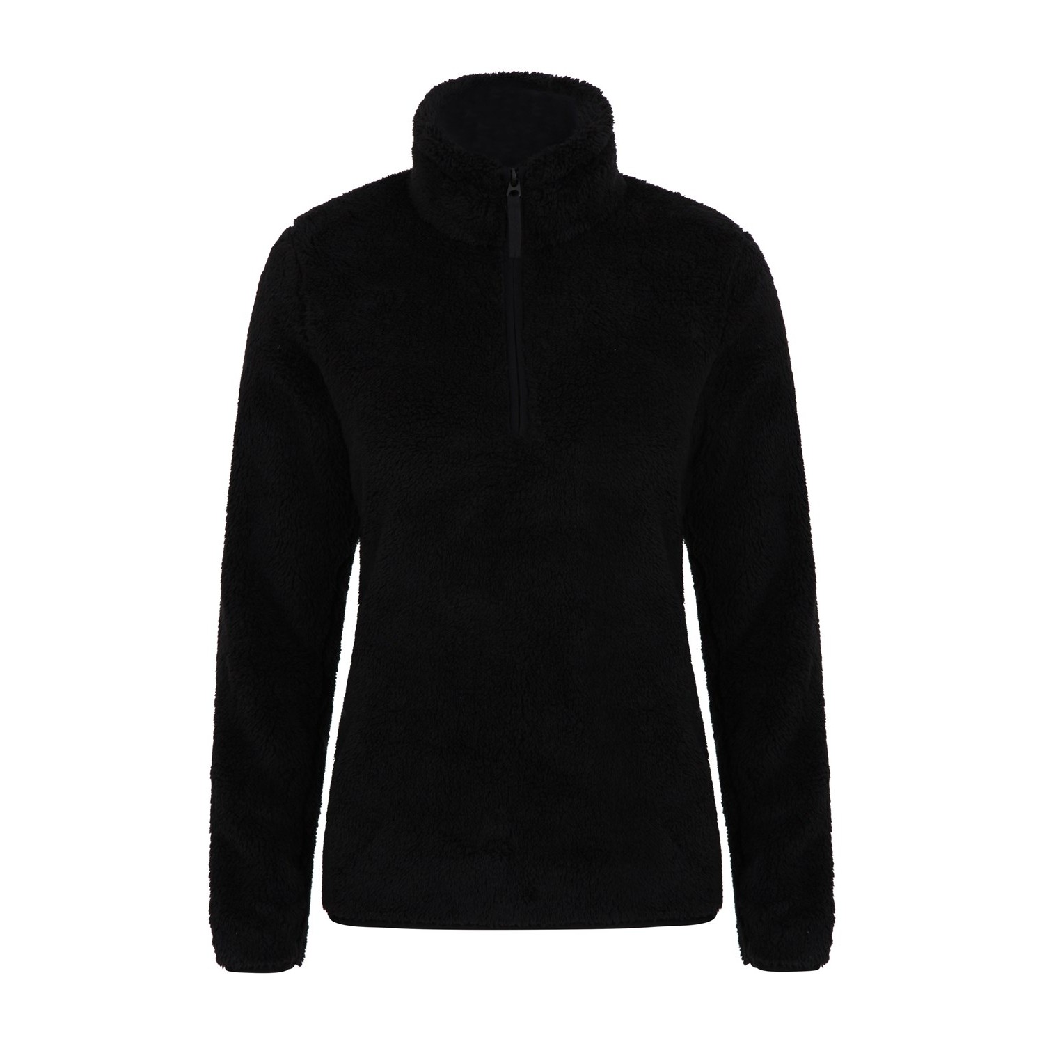 Mountain Warehouse Damen/Damen Teddy Fleece Quarter Zip Fleece Top (Schwarz)