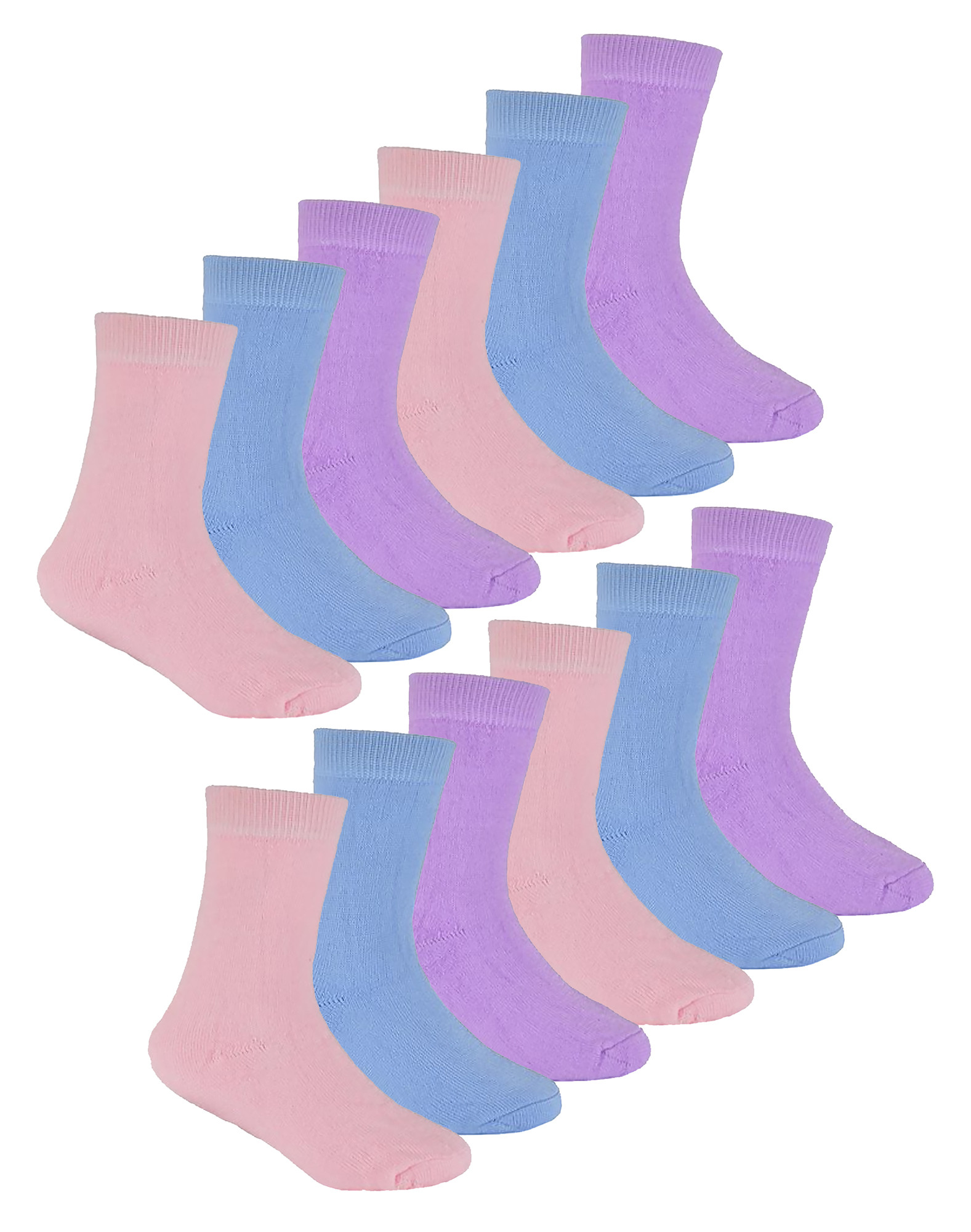Socken Snob - 12 Paar Multipack Kinder Thermosocken - Pastell Image