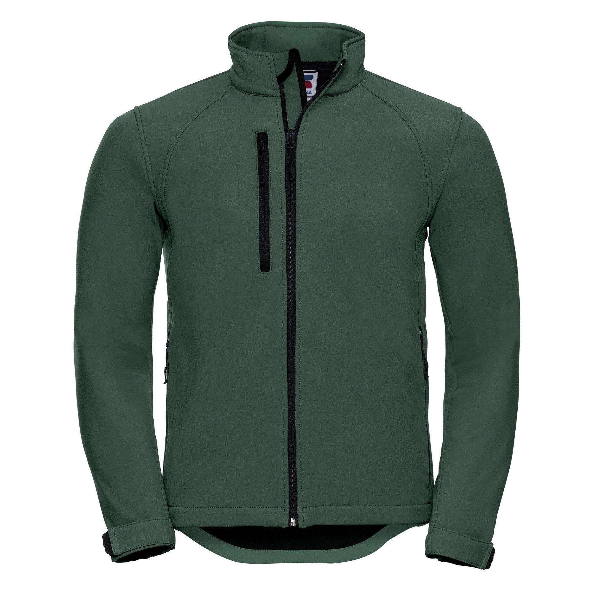Russell Mens Water Resistant & Windproof Softshell Jacket (Bottle Green) Image