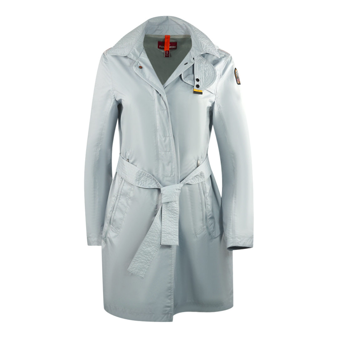 Parajumpers Avery Vapur Blau Trenchcoat mit Kapuze