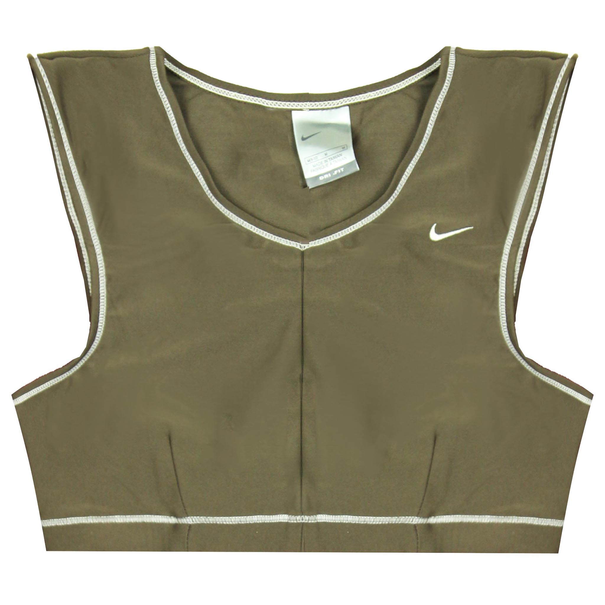 Nike Dri-Fit Sports Bra Fitness V-Ausschnitt braune ärmellose Training Top 222665 204 Image
