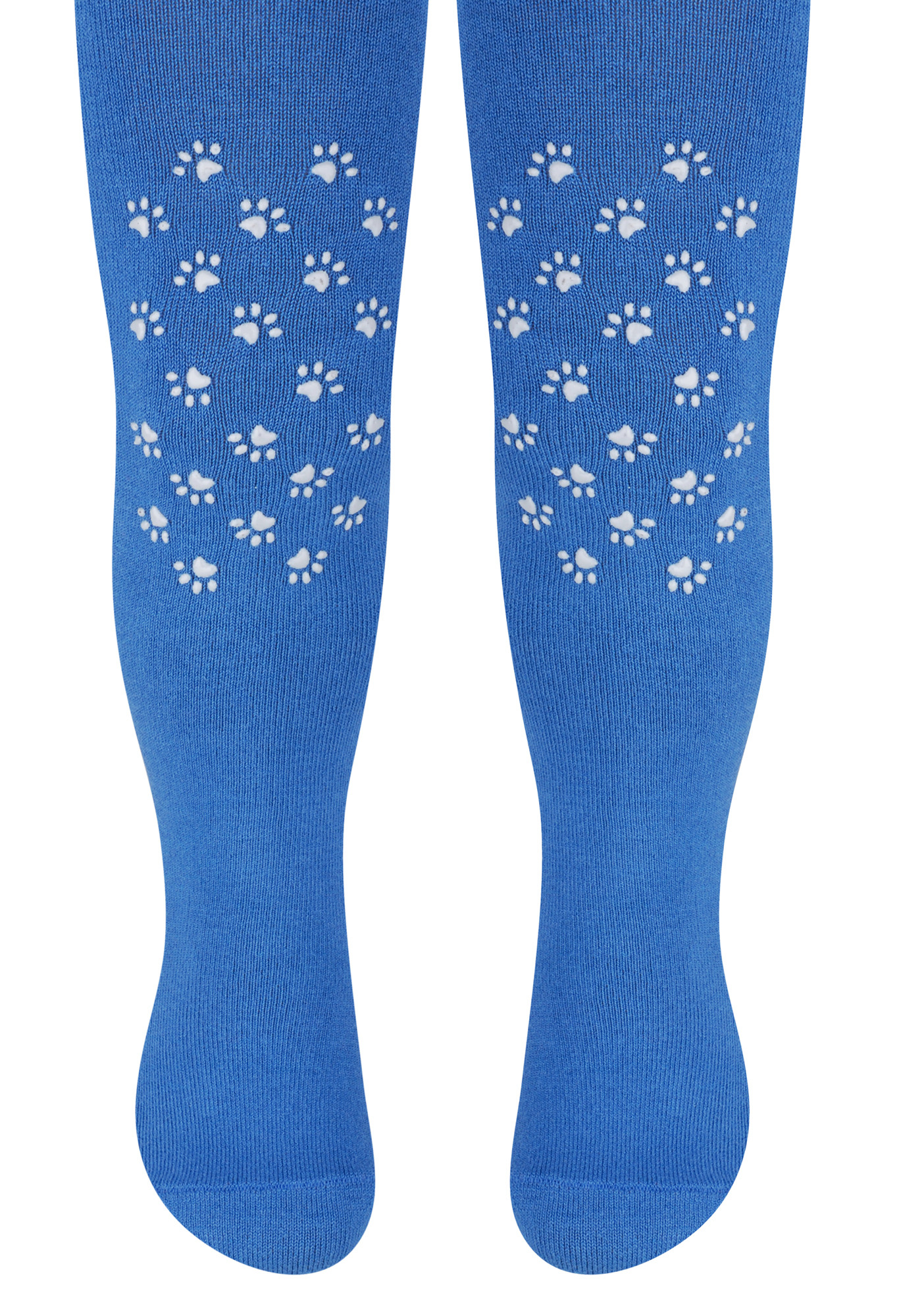 Steven - Kinder Baumwollstrumpfhose mit Anti-Rutsch-Griff - Paws (Königsblau) Image