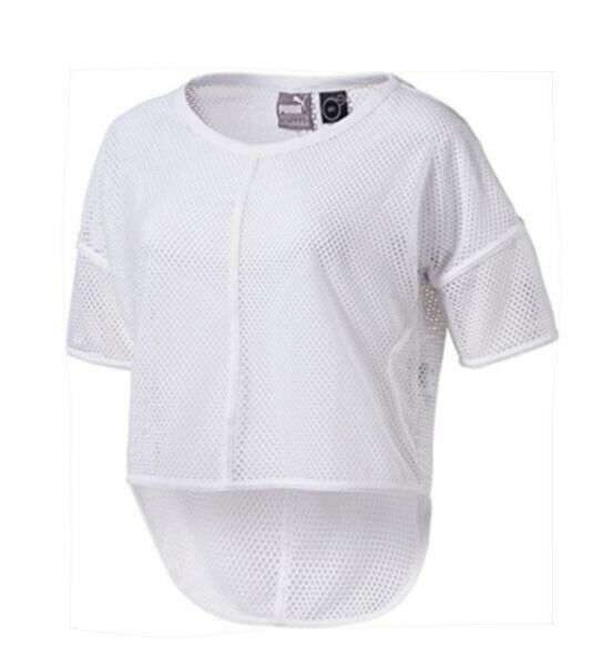 Puma Active Explosive Womens Mesh Top Drycell T-Shirt Weiß 515965 02 P4F Image