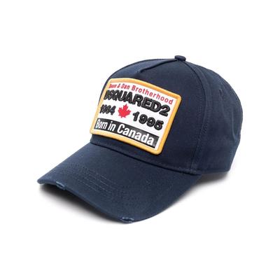 Marineblaue Baseballkappe mit „Born in Canada“-Abzeichen von Dsquared2 Image