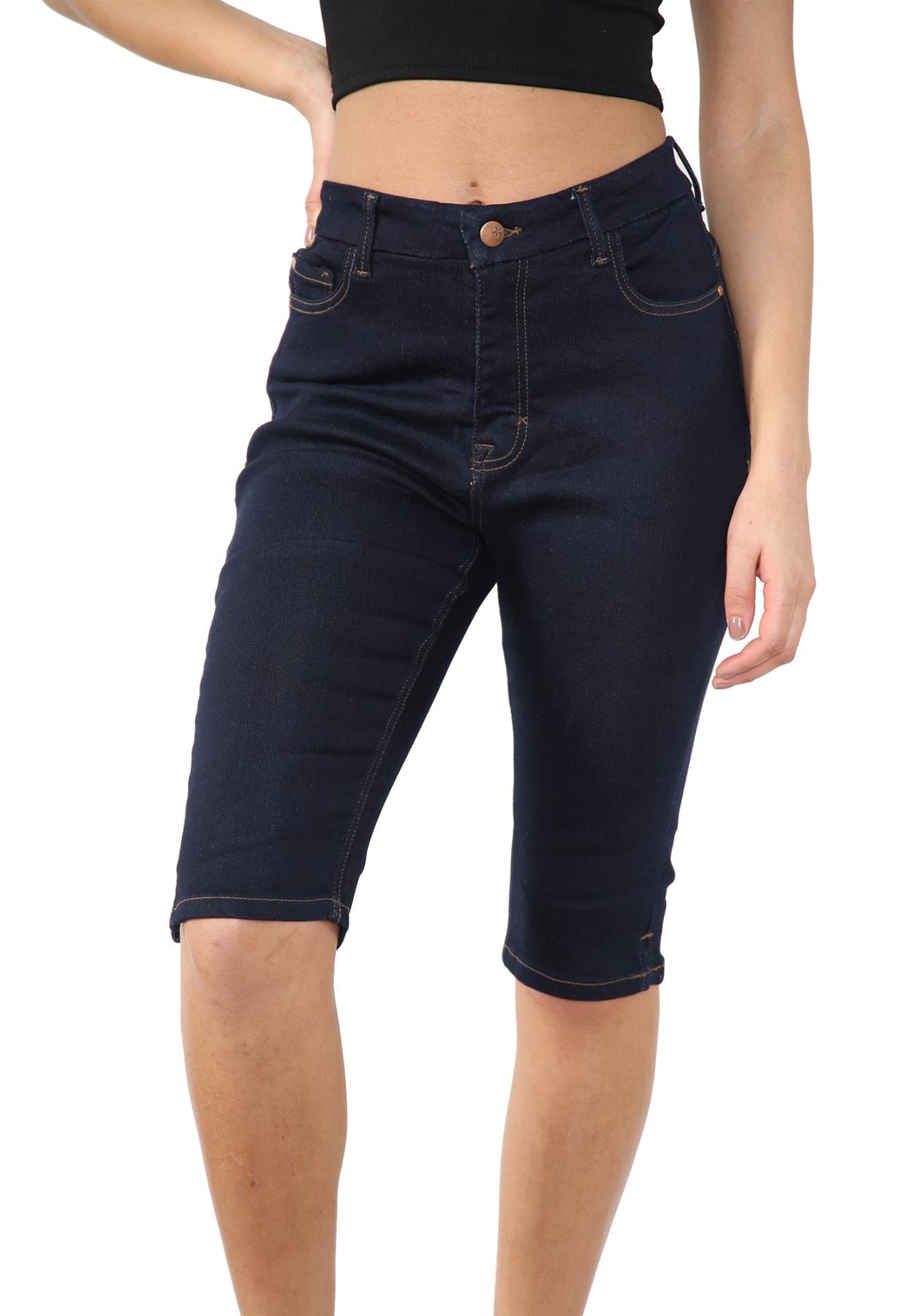 MYT Womens Magic Shaping hoch taillierte Denim-Shorts Indigo Image