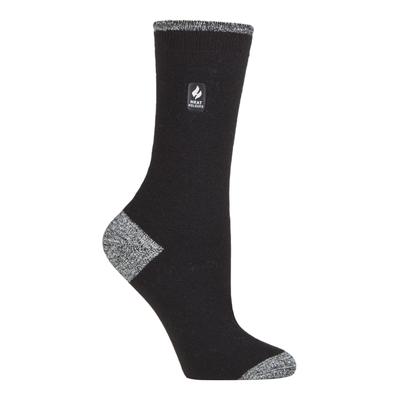 Heat Holders Damen Ultra Lite Thermal Brushed Inner Yarn Design Socken Schwarz / Weiß (Oia) Image