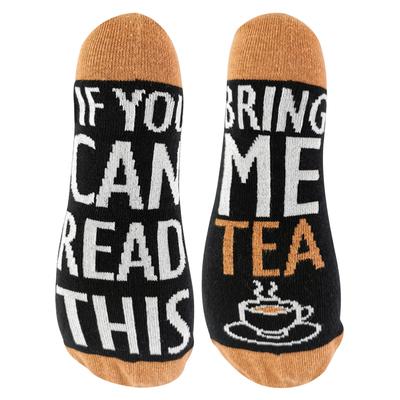 Wenn du diese Socken lesen kannst, bring mir Tee Socken Image
