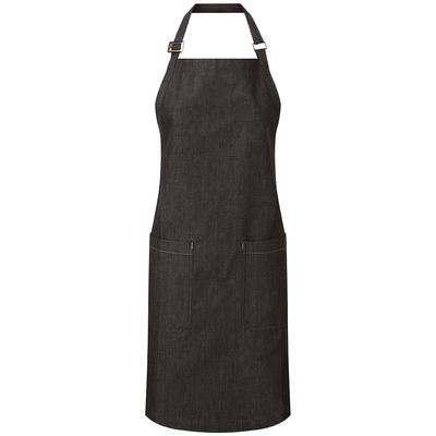 Premier Unisex Erwachsene Bio Fairtrade Certified Denim Schürze (Schwarz) Image