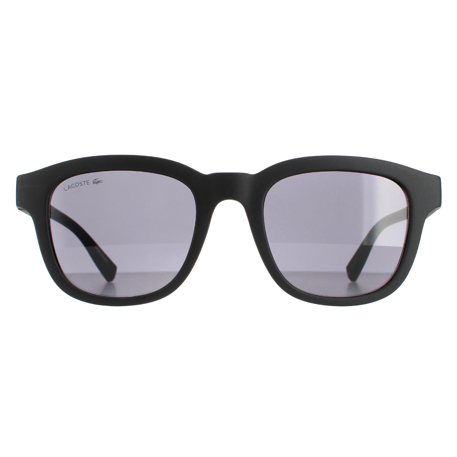 Lacoste Rectangle Mens Matte Schwarz Grau L966S