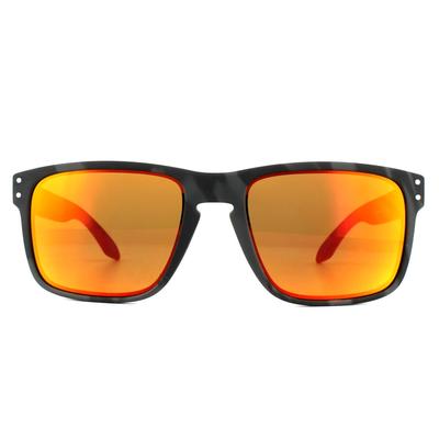 Oakley Rectangle Mens Black Camo Prizm Ruby Sonnenbrillen