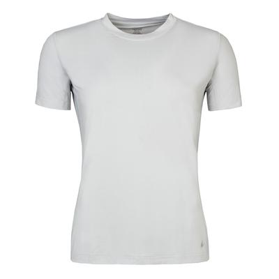 Damen Thermo-T-Shirt für den Winter | Wärmespeicher | Warmes Kurzarm-T-Shirt | Fleece gefüttertes Baselayer-Top - Grau