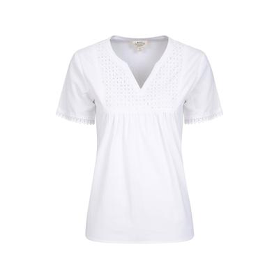 Mountain Warehouse Damen/Damen Paris Besticktes Top (Weiß) Image