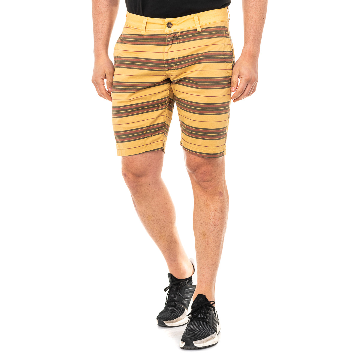 Bermudashorts mit gerade geschnittenem Saum und Gürtelschlaufen LMBG01 man Image