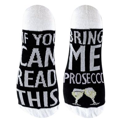 Wenn du diese Socken lesen kannst, bring mir Prosecco Socken Image