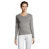 SOLS Damen/Damen Majestic Langarm T-Shirt (Grau meliert)