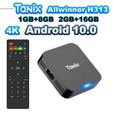 Tanix TX1 Android 10 TV Box 2.4G WIFI 4K HDR 3D 8GB 16GB Allwinner H313 Quad Core Global Media