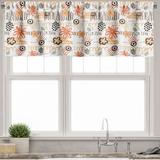Ambesonne Cartoon Window Valance Flowers and Stripes Clouds 54 X 18 Multicolor