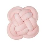 Knot Pillow Ball Xmas Decorative Throw Pillow Floor Cushion with Soft Plush for Couch Knotted Square Pillow Dorm Room Decor-Pink