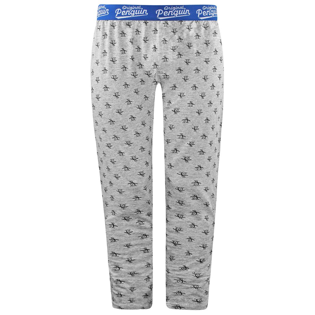 Original Penguin Lounge Mens Grey Pyjamas Bottoms Cotton - Size Large | Original Penguin Sale | Discount Designer Brands