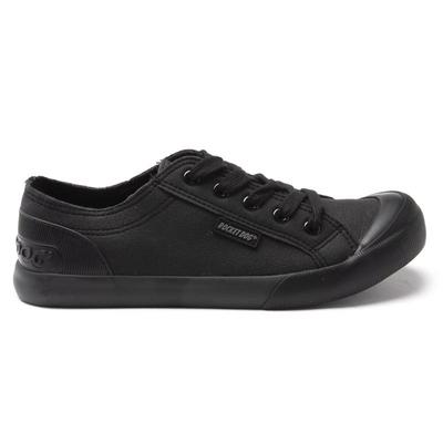 Rocket Dog Womens Jazzin Canvas Fable Lace Up Trainers - Black Textile - Size UK 6 | Rocket Dog Sale | Discount Designer Brands
