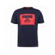 Puma Graphic Logo Short Sleeve Crew Neck Navy Blue Mens T-Shirt 852395 06 Cotton - Size Small | Puma Sale | Discount Designer Brands