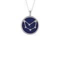 Latelita Womens Zodiac Lapis Lazuli Gemstone Star Constellation Pendant Necklace Silver Capricorn - Blue Sterling Silver - One Size