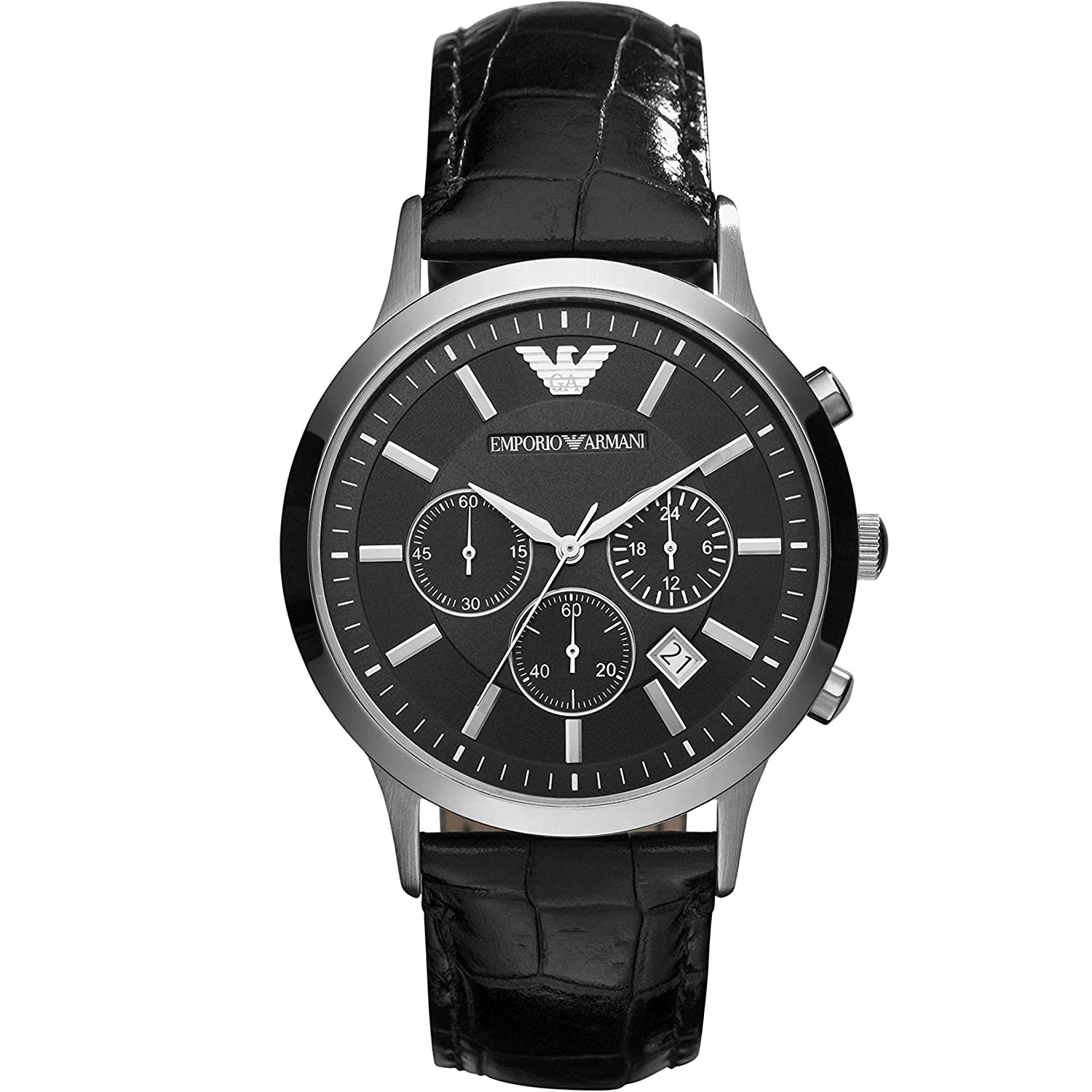 Emporio Armani Mens Horloge AR2447 Black Stainless Steel - One Size | Emporio Armani Sale | Discount Designer Brands