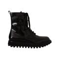 Dolce & Gabbana Black Leather Combat Lace Up Mens Boots Shoes Calf Leather - Size EU 40 | Dolce & Gabbana Sale | Discount Designer Brands