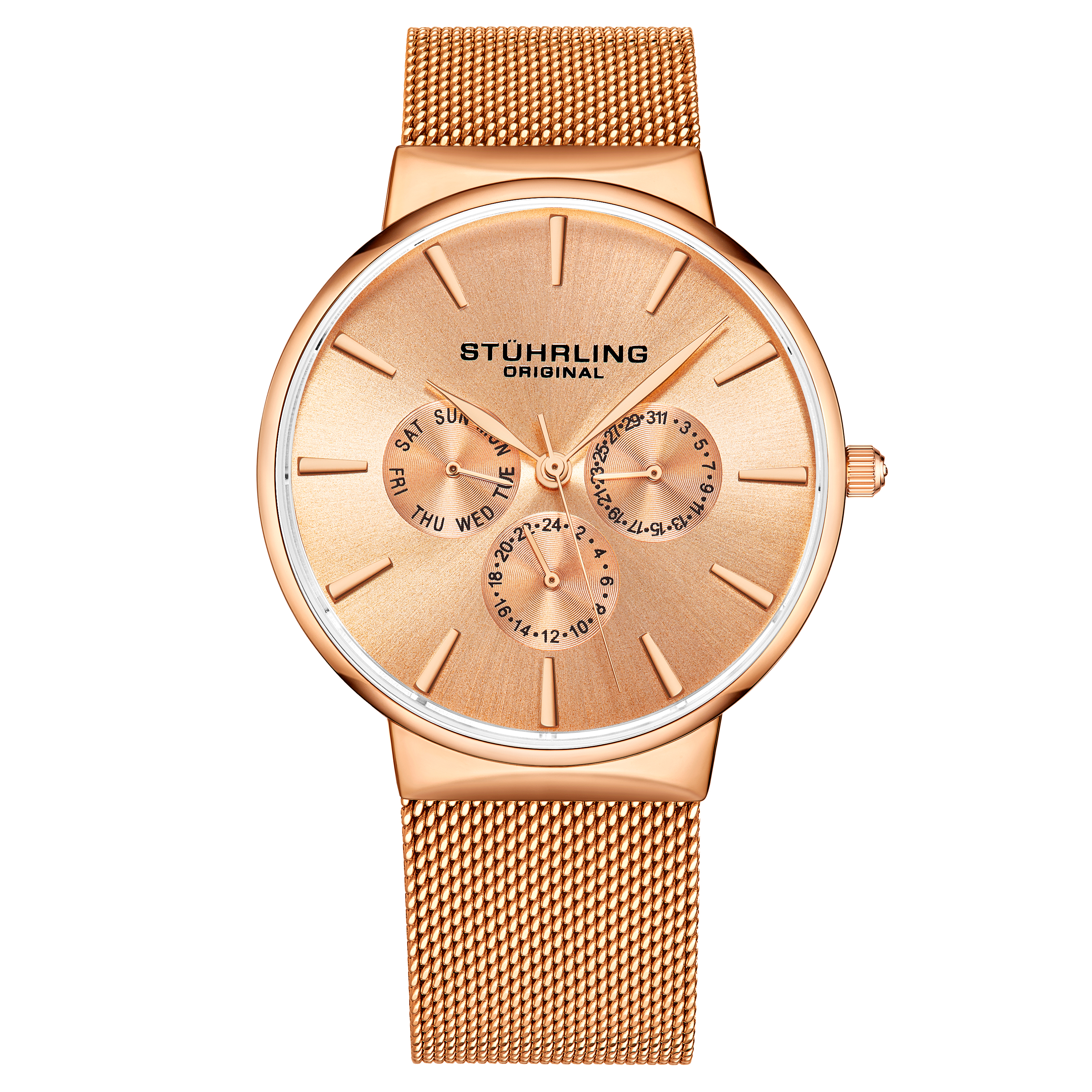 Stührling Mens Rose Gold Monaco Quartz 39mm - One Size | Stührling Sale | Discount Designer Brands