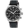 Gevril Mens Vaughn Chronograph Black Leather Swiss Automatic ETA 7750 Watch - One Size | Gevril Sale | Discount Designer Brands